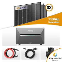 1350W Balkonkraftwerk mit Speicher - 3x JaSolar 450W...