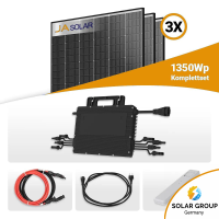 1350W Balkonkraftwerk - 3x JaSolar 450W Black Frame...