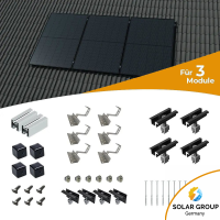 Standard Schrägdach Montageset für 3 Solarmodule
