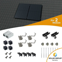 Standard Schrägdach Montageset für 2 Solarmodule
