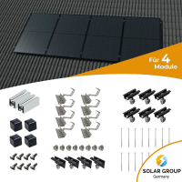 Standard Schrägdach Montageset für 4 Solarmodule
