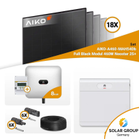 PV Komplettset 8 kWp – 18x Aiko 460W Full Black...
