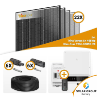 PV Komplettset 10 kWp – 22x Trina 455W Black Frame...