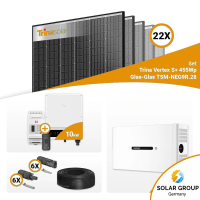 PV Komplettset 10 kWp – 22x Trina 455W Black Frame...