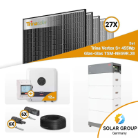 PV Komplettset 12 kWp – 27x Trina 455W Black Frame...