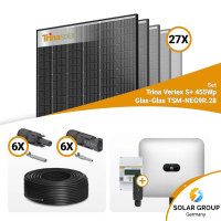 PV Komplettset 12 kWp – 27x Trina 455W Black Frame & Huawei SUN2000-12K-MB0 mit Speicheroption