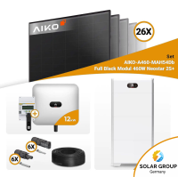 PV Komplettset 12 kWp – 26x Aiko 460W Full Black...