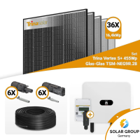 PV Komplettset 15 kWp – 36x Trina 455W Black Frame & Huawei SUN2000-15K-MB0 mit Speicheroption