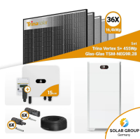 PV Komplettset 15 kWp – 36x Trina 455W Black Frame & Huawei SUN2000-15K-MB0 mit Speicheroption