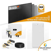 PV Komplettset 15 kWp – 36x Aiko 460W Full Black & Huawei SUN2000-15K-MB0 mit Speicheroption