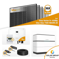 PV Komplettset 15 kWp – 36x Trina 440W Full Black...