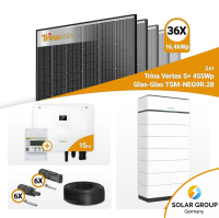 PV Komplettset 15 kWp – 36x Trina 455W Black Frame...