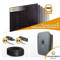 PV Komplettset 15 kWp – 36x Trina 440W Full Black Bifazial & Kostal G3 L Plenticore mit Speicheroption