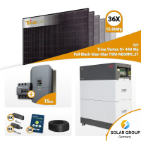 PV Komplettset 15 kWp – 36x Trina 440W Full Black Bifazial & Kostal G3 L Plenticore mit Speicheroption