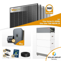 PV Komplettset 15 kWp – 36x Trina 455W Black Frame...