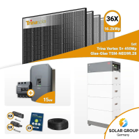 PV Komplettset 15 kWp – 36x Trina 455W Black Frame & Kostal G3 L Plenticore mit Speicheroption