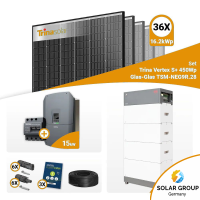 PV Komplettset 15 kWp – 36x Trina 455W Black Frame & Kostal G3 L Plenticore mit Speicheroption