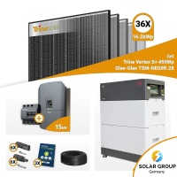 PV Komplettset 15 kWp – 36x Trina 455W Black Frame & Kostal G3 L Plenticore mit Speicheroption