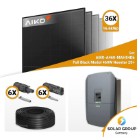 PV Komplettset 15 kWp – 36x Aiko 460W Full Black & Kostal G3 L Plenticore mit Speicheroption