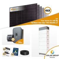 PV Komplettset 20 kWp – 46x Trina 440W Full Black...