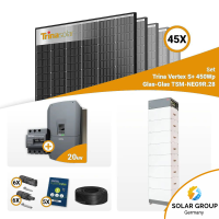PV Komplettset 20 kWp – 45x Trina 455W Black Frame...