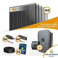 PV Komplettset 20 kWp – 45x Trina 455W Black Frame...