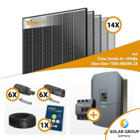PV Komplettset 6 kWp – 14x Trina 455W Black Frame & Kostal G3 S Plenticore mit Speicheroption