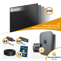 PV Komplettset 10 kWp – 22x Aiko 460W Full Black & Kostal G3 M Plenticore mit Speicheroption