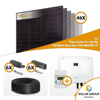 PV Komplettset 20 kWp – 46x Trina 440W Full Black...