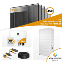 PV Komplettset 20 kWp – 45x Trina 455W Black Frame...