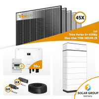 PV Komplettset 20 kWp – 45x Trina 455W Black Frame...