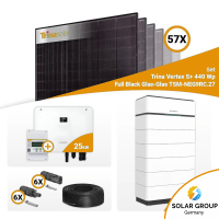PV Komplettset 25 kWp – 57x Trina 440W Full Black Bifazial & Sungrow Hybrid SH25T mit Speicheroption