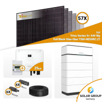 PV Komplettset 25 kWp – 57x Trina 440W Full Black Bifazial & Sungrow Hybrid SH25T mit Speicheroption