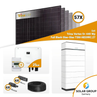 PV Komplettset 25 kWp – 57x Trina 440W Full Black Bifazial & Sungrow Hybrid SH25T mit Speicheroption