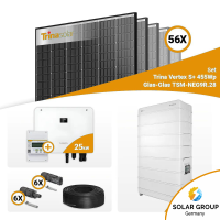 PV Komplettset 25 kWp –56x Trina 455W Black Frame & Sungrow Hybrid SH25T mit Speicheroption
