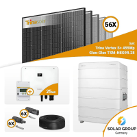 PV Komplettset 25 kWp –56x Trina 455W Black Frame & Sungrow Hybrid SH25T mit Speicheroption