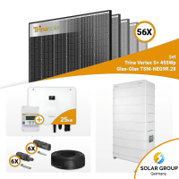 PV Komplettset 25 kWp –56x Trina 455W Black Frame & Sungrow Hybrid SH25T mit Speicheroption