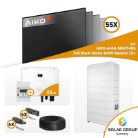 PV Komplettset 25 kWp –55x Aiko 460W Full Black...
