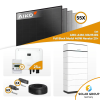 PV Komplettset 25 kWp –55x Aiko 460W Full Black & Sungrow Hybrid SH25T mit Speicheroption