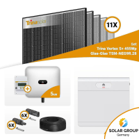 PV Komplettset 5 kWp – 11x Trina 455W Black Frame...