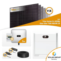 PV Komplettset 5 kWp – 11x Trina 455W Black Frame...