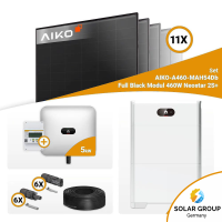 PV Komplettset 5 kWp – 11x Aiko 460W Full Black & Huawei SUN2000-5KTL-M1 mit Speicheroption