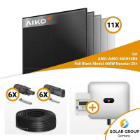 PV Komplettset 5 kWp – 11x Aiko 460W Full Black & Huawei SUN2000-5KTL-M1 mit Speicheroption
