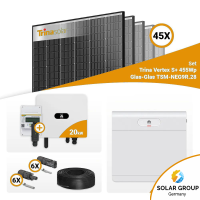 PV Komplettset 20 kWp – 45x Trina 455W Black Frame & Huawei SUN2000-20K-MB0 mit Speicheroption