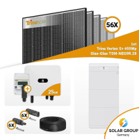 PV Komplettset 25 kWp – 56x Trina 455W Black Frame & Huawei SUN2000-25K-MB0 mit Speicheroption