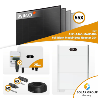 PV Komplettset 25 kWp – 55x Aiko 460W Full Black & Huawei SUN2000-25K-MB0 mit Speicheroption