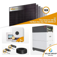PV Komplettset 8 kWp – 18x Trina 440W Full Black Bifazial & Fronius SYMO-GEN24 8.0 mit Speicheroption