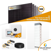 PV Komplettset 8 kWp – 18x Trina 440W Full Black Bifazial & Fronius SYMO-GEN24 8.0 mit Speicheroption