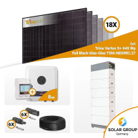 PV Komplettset 8 kWp – 18x Trina 440W Full Black Bifazial & Fronius SYMO-GEN24 8.0 mit Speicheroption
