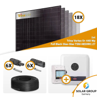 PV Komplettset 8 kWp – 18x Trina 440W Full Black Bifazial & Fronius SYMO-GEN24 8.0 mit Speicheroption